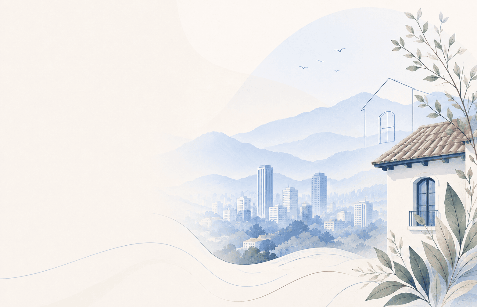 Vista ilustrada de Medellín integrada al hero editorial de GRA.